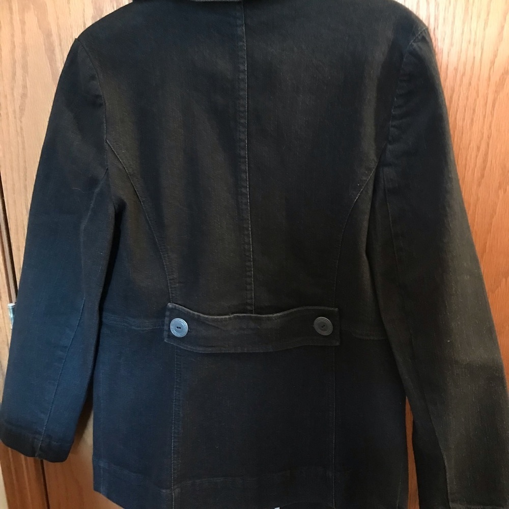 - Susan Graver dark blue denim size XS jacket. - Picture 2 of 3